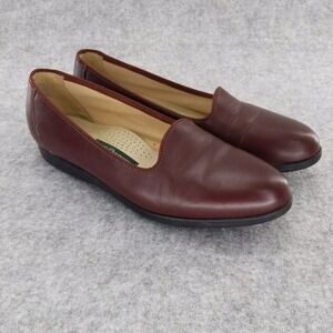 Soft Spots Leather Flats Womens Size 9.5 Slip On Shoes USA